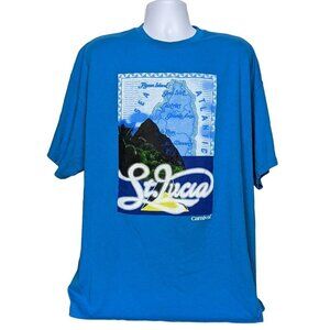 Carnival Cruise Mens T Shirt XXXL St Lucia Palm Trees